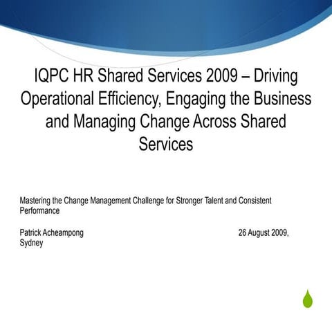 Driving Operational Efficiency in Shared Services