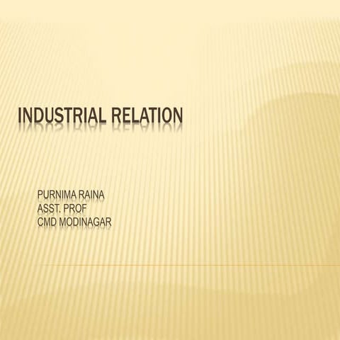 Industrial Relations