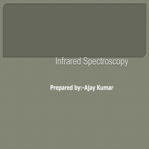 INFRARED SPECTROSCOPY(IR)