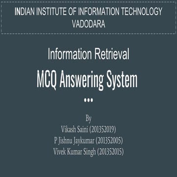 Ir mcq-answering-system
