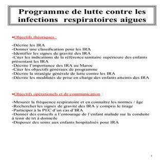 Programme national de lutte contre ...