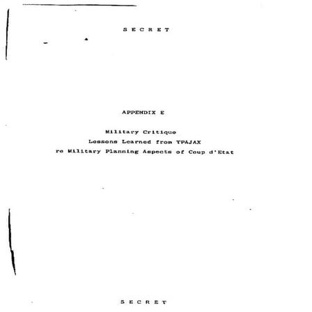 Operation Ajax Declassified PDF Appendix E