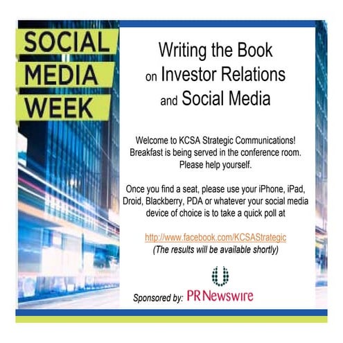 Writing the Book on Investor Relations and Social Media