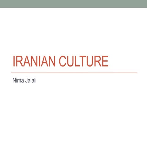 Culture of Isamic Republic of Iran | PPT