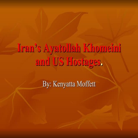 Iran\'s Ayatollah Khomeini and US hostages