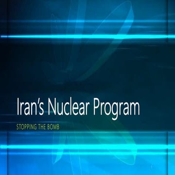 Iran’s nuclear program | PPTX