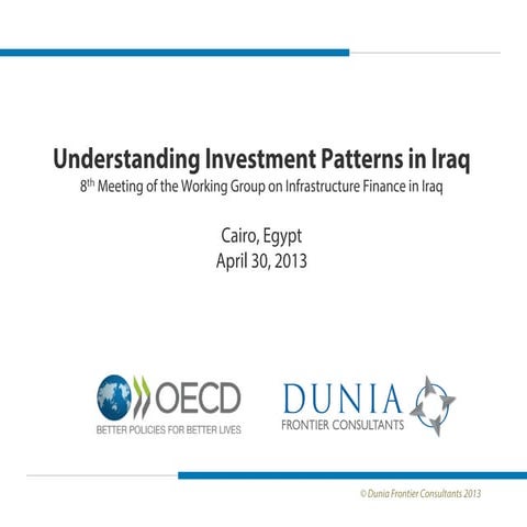 Understanding investment patterns in Iraq