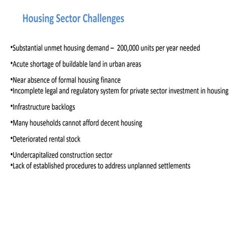 Housing policy reforms in Iraq