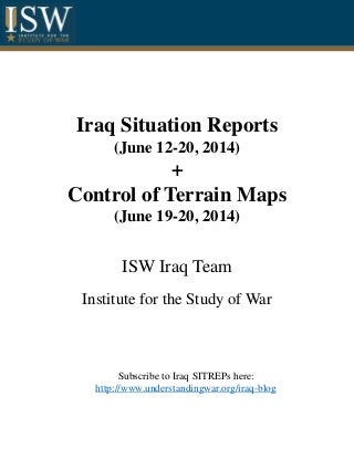 State of Conflict in Iraq