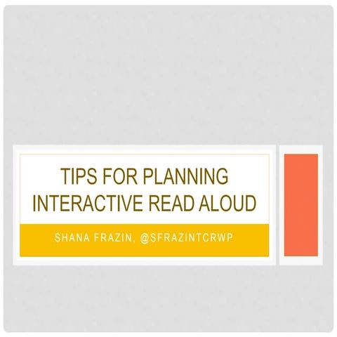  tips for planning interactive read aloud
