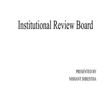 Institutional Review Board