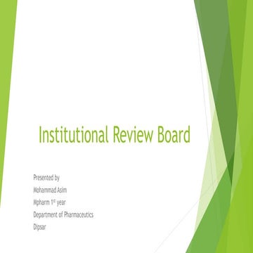 institutional review board and independent ethics committee
