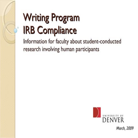 Hiram-College-IRB-Basics.ppt method and system. | PPT