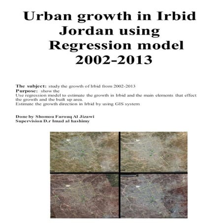 Irbid growth using regression modle.2003to2013