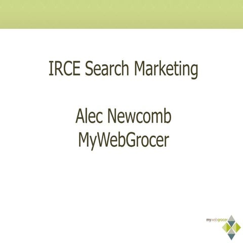 Internet Retailer Search Marketing Session