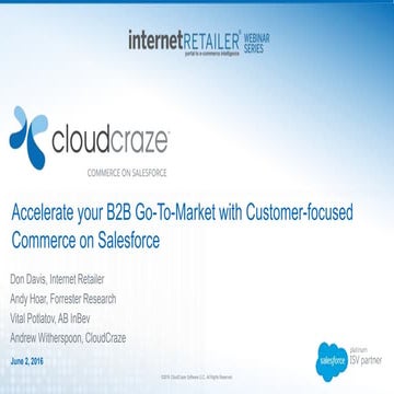 Accelerate Your B2B Go To Market with Customer-focused Commerce on Salesforce 
