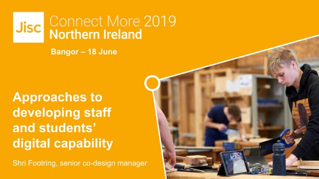 Approaches to developing staff and students' digital capability