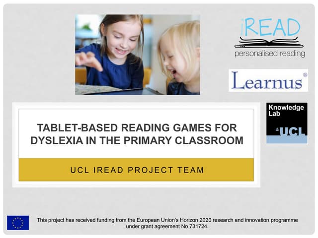 Tablet-based reading games for dyslexia in the primary classroom