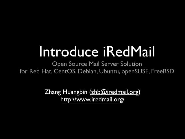 Introduce iRedMail Open Source Mail Server Solution