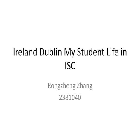 Ireland Dublin my student life in ISC
