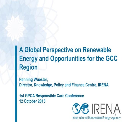 IRENA GPCA presentation 2015 1012