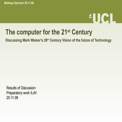 Reading Group: Computer of the 21st Century