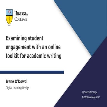 [OOFHEC2018] Irene O'Dowd: Examining student engagement with an online toolki...