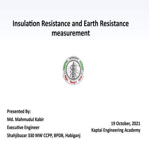 insulation resistance and earth resistance measurement.pptx