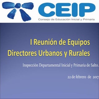 I reunión de equipos directores urb...