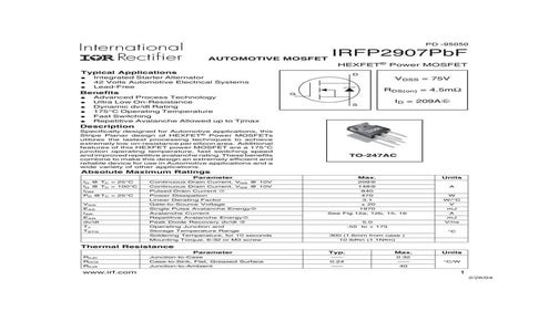 IRFB3607 MOSFET: Circuit, Pinout, And Datasheet, 57% OFF