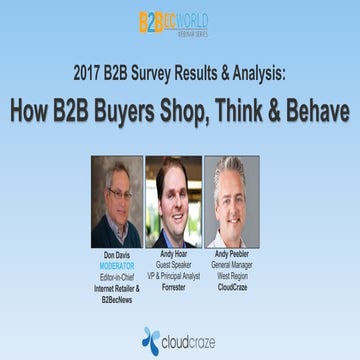 How B2B Buyers Shop, Think and Behave
