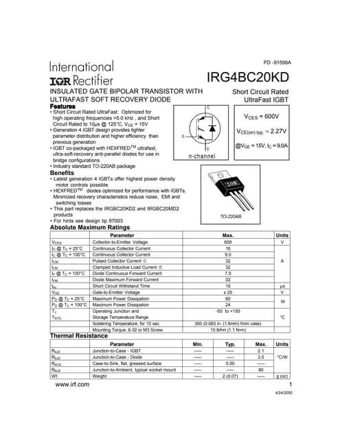 Transistor IGBT G10T60 TO252 - Componente Elettronico SMD Nuovo - Foto 9
