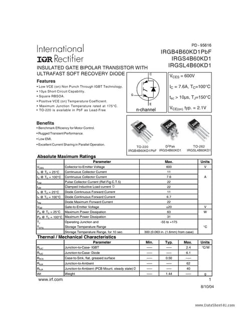 10x HGTP12N60A4D IGBT Transistoren – N-Channel, 600V / 54A, TO-220 Gehäuse 10x HGTP12N60A4D IGBT Transistoren – N-Channel, 600V / 54A, TO-220 Gehäuse
