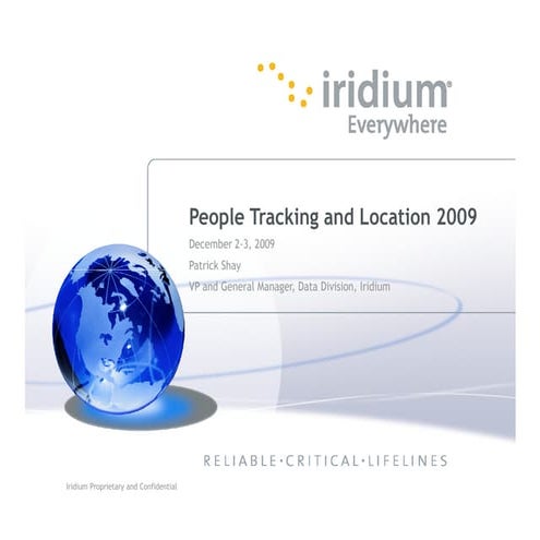 Expected near-term developments in satellite personal location, tracking, mes...