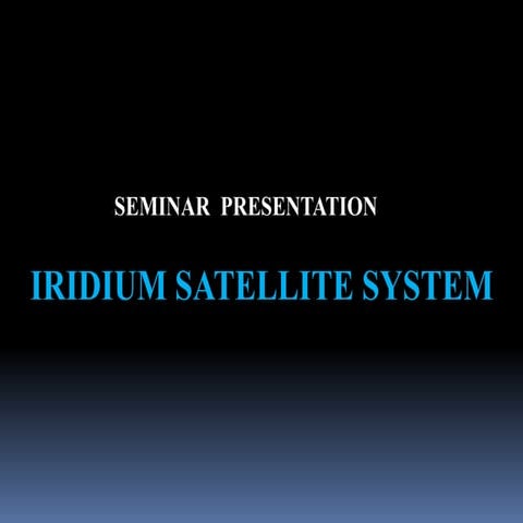 Iridium satellite system