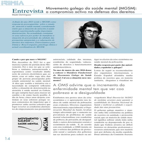 Entrevista ao MGSM en Irimia (Nº 1008, Out-Nov 2019)