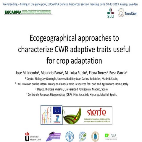 Ecogeographical approaches to characterize CWR adaptive traits useful for cro...