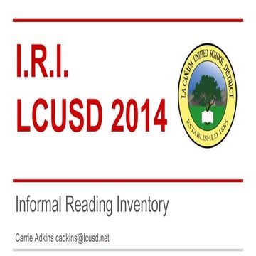 Iri presentation 2014 | PPTX