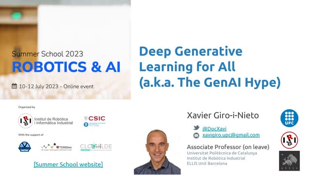 Deep Generative Learning for All