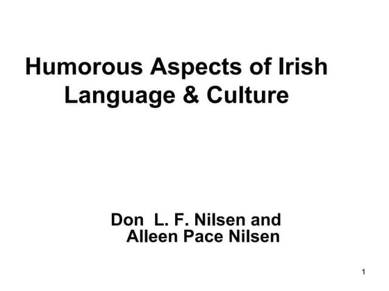 Irish vocabulary and culture | PPT