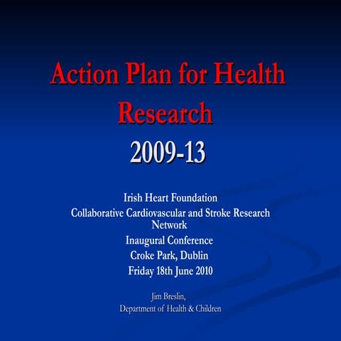 Action Plan for Health Research