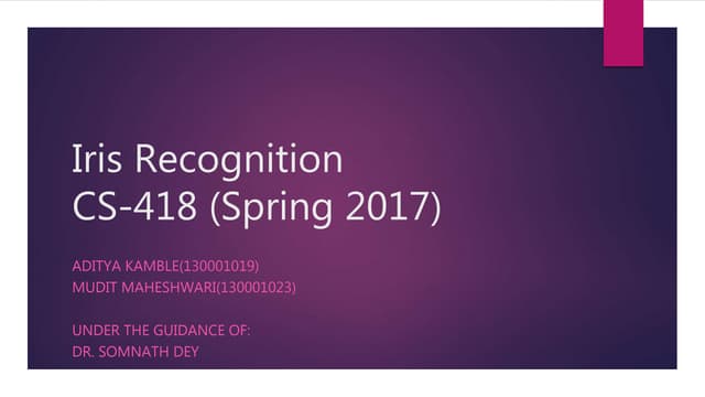 Iris recognition