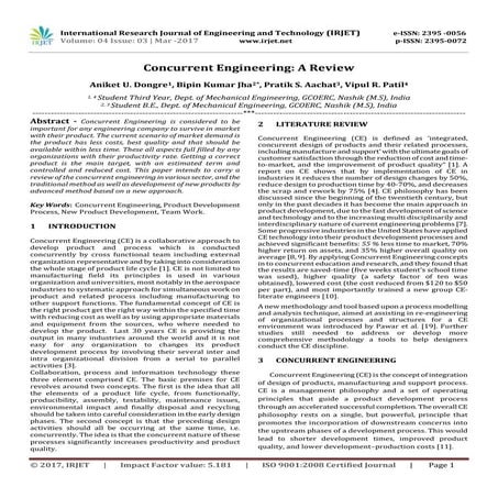 Concurrent Engineering