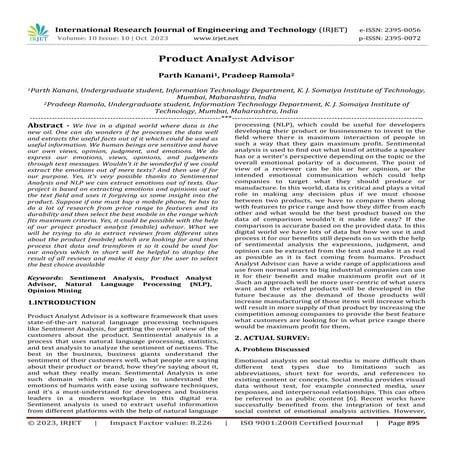 Product Analyst Advisor