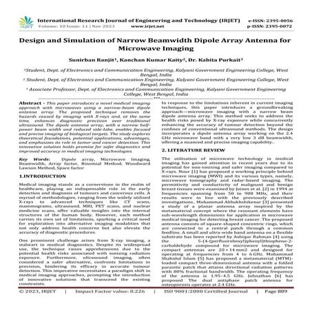 Design and Simulation of Narrow Beamwidth Dipole Array Antenna for Microwave ...
