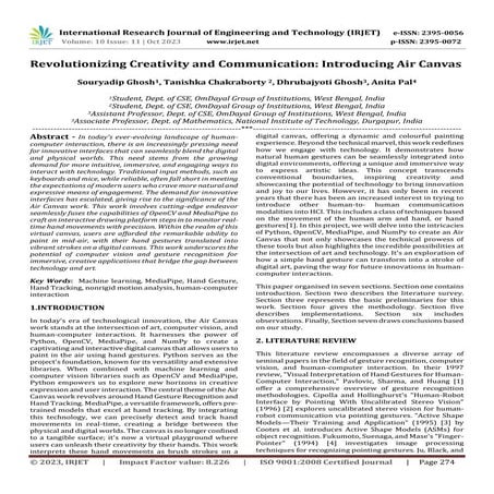 Revolutionizing Creativity and Communication: Introducing Air Canvas