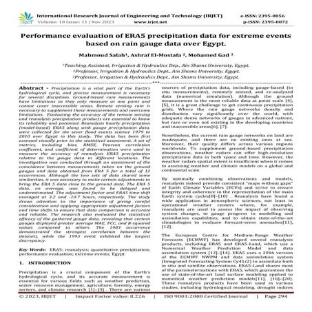 Performance evaluation of ERA5 precipitation data for extreme events based on...
