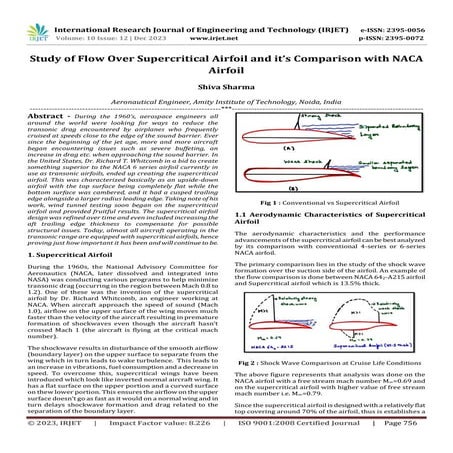 Study of Flow Over Supercritical Airfoil and it’s Comparison with NACA ...
