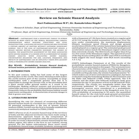 Review on Seismic Hazard Analysis | PDF