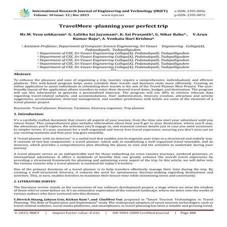 TravelMore -planning your perfect trip